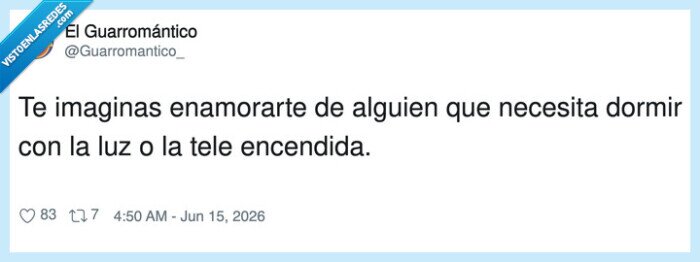 enamoramiento,dormir,luz,televisión,costumbres